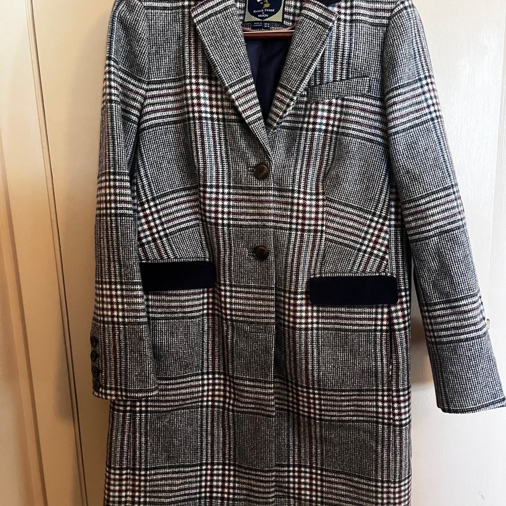 British wool plaid coat and trousers